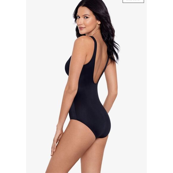 Miraclesuit NWT size 16W black one piece swimsuit - Picture 4 of 8
